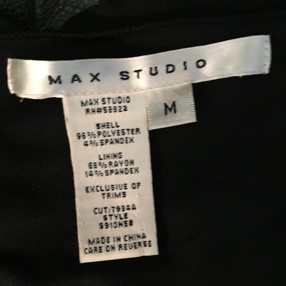 Max Studio ladies lined black cap-sleeve dress - Picture 8 of 8